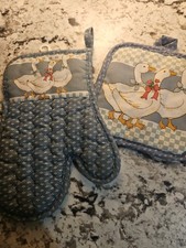 Vintage Goose Duck Oven Mit Pot Holder Cottagecore Grannycore NOS