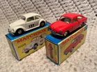 Lot Of 2 Matchbox/Lesney 60's Volkswagons #15 VW Beetle & #67 VW 1600 TL