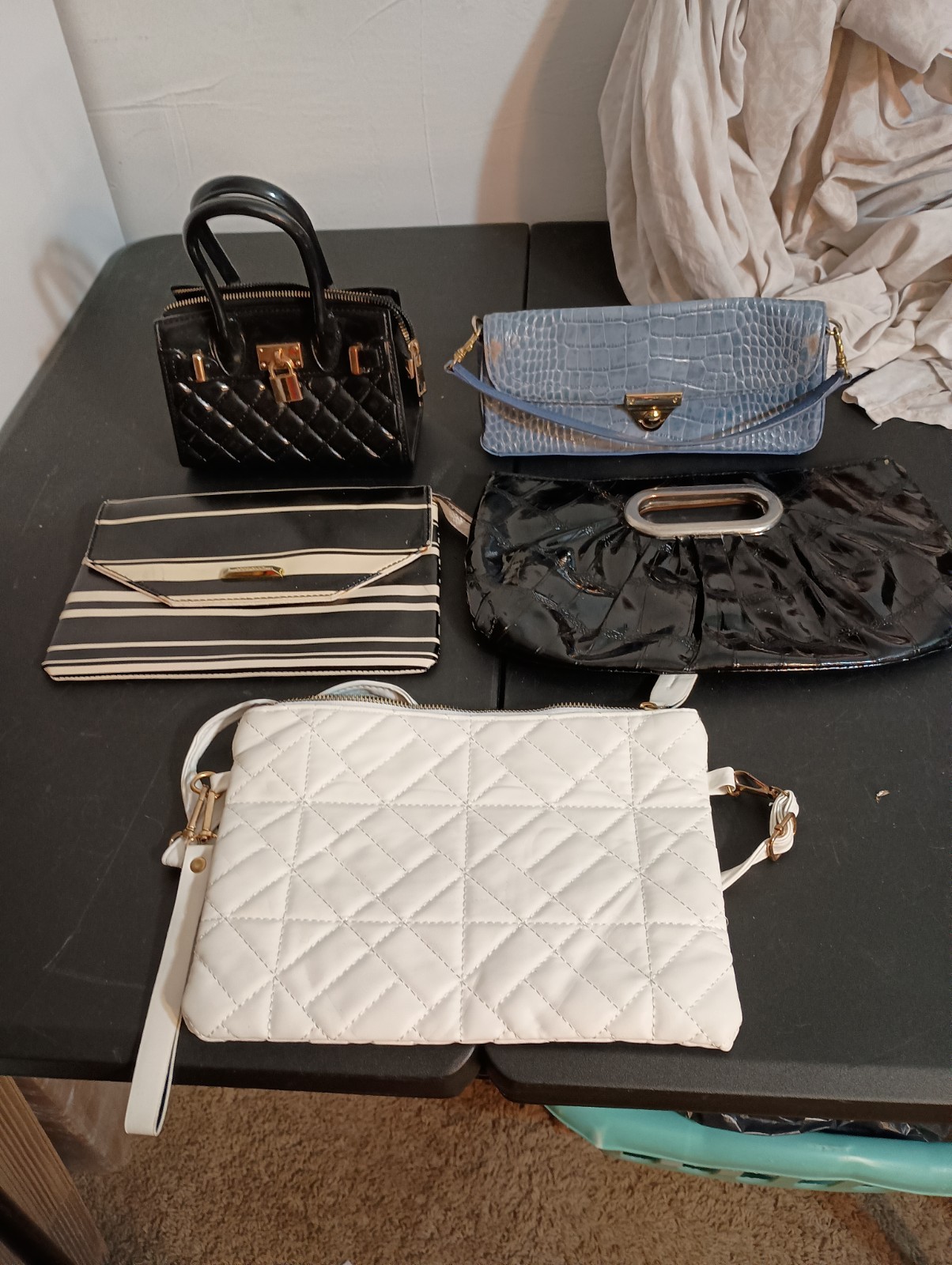 Purses For Resale Lot Of 5 Smaller Clutch Type, Mixed Brands & Condition