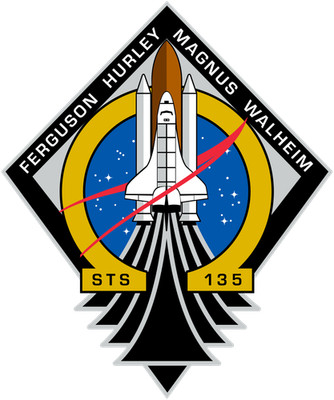 NASA STS-135 Mission Patch Sticker Decal Atlantis NASA Space Shuttle Mission