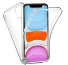 Housse etui coque silicone gel 360 integrale Apple iPhone 11 + film ecran - TRAN