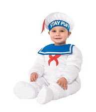 Ghostbusters Stay Puft Marshmallow Man Bebé Halloween Disfraz 3-6 Meses ¡NUEVO!