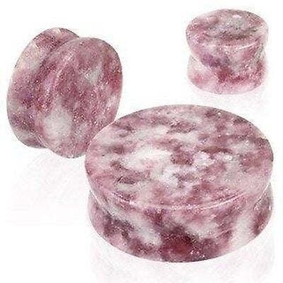 Semi Precious Stone Double Flared Plug 0 gauge - Sold as a pair Body Accentz&... - Picture 4 of 13