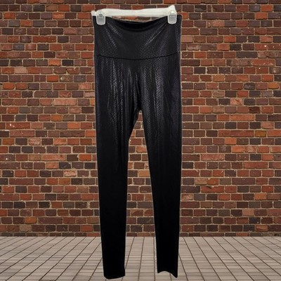 Vintage Cherish Black Leggings Skintight Goth Pants Snakeskin - Junior Medium