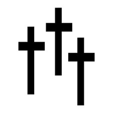 3 Three Crosses Christian Jesus Decal Sticker Black Die Cut Vinyl