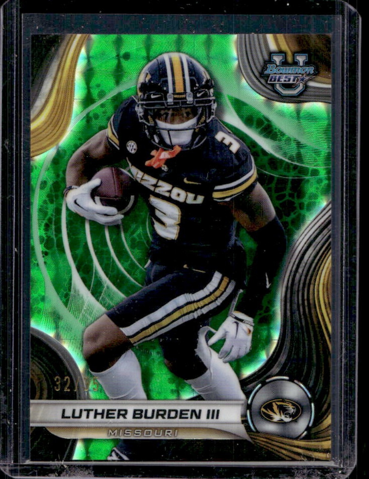 2024 Bowman Best U Luther Burden III Lime Green Geometric Refractor #/35