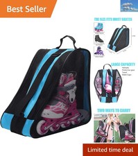 Stylish Blue Skate Bag with Adjustable Strap - Perfect for All Skating Types