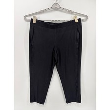 T by Talbots Straight Black Ankle Cropped Pants Athletic Lounge Size 3XP