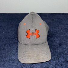 Under Armour Baseball Hat Youth SM/MD Gray Fitted Curved Bill Cap