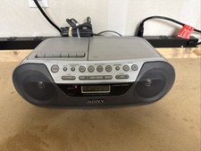 Sony CFD-S05 Boombox CD Radio Cassette Recorder Mega Bass Aux-In Portable WORKS 