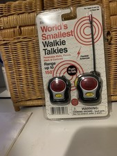 World's Smallest Walkie Talkies Miniature Electronic Toy 150' Range New Sealed