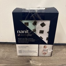 Two Pack Nanit Breathing Band Breathing Wear 3-24 Months Size Large 13-30 LBS