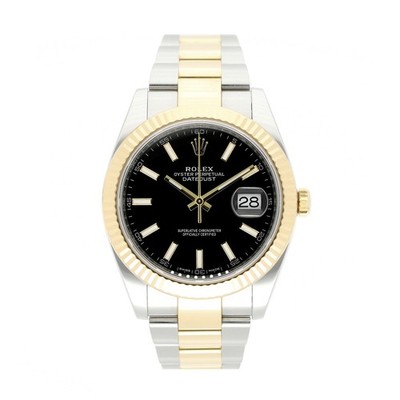 ROLEX DATEJUST 41 REF. 126333 BLACK DIAL STAHL/GOLD 2019 FULL SET LC100