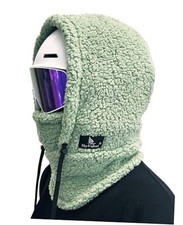 Sherpa Hood Ski Mask Wind-Resistant Balaclava Winter Fleece Ski Avocado Green