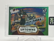 Quinshon Judkins UPTOWN 2025 Panini Donruss Rookies Highlights GREEN HORIZONTAL