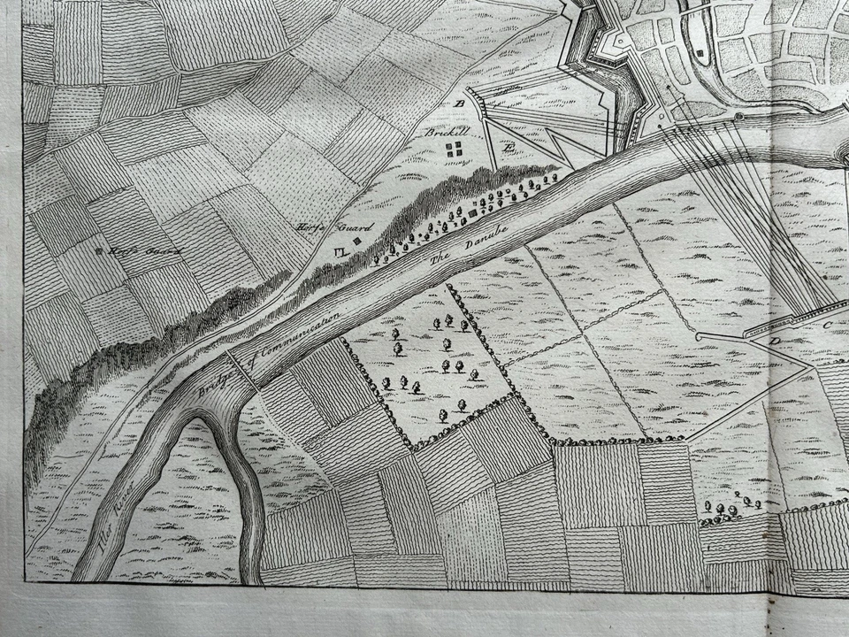 1704 City Plan of Ulm During The War of Spanish Succession Original Antique map - Image 4 of 4