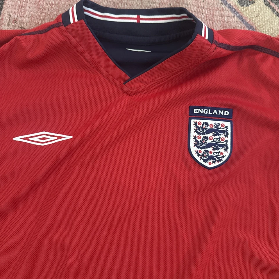 Double Sided Retro Umbro England National Team Practice Jersey Size XL 2004 - Image 2 of 4