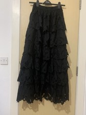 Women?s ALLSaints Maxi At The Back and Mini At Front Skirt. Black Size 6uk BNWT