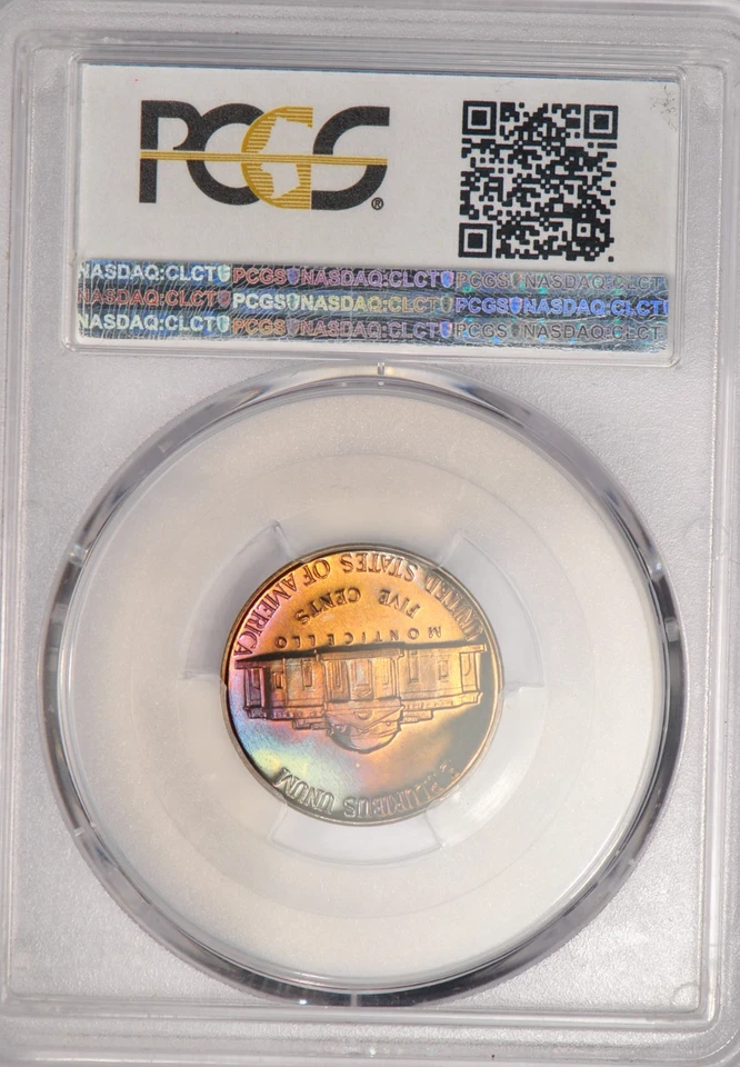 1955 TONED Jefferson Nickel Proof PCGS PR66 PF 66 Toning Coin 5C - Image 3 of 4