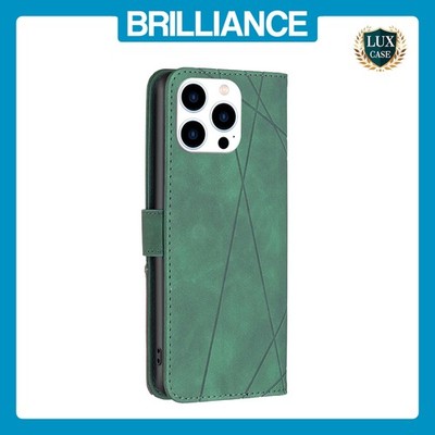 Brilliance LUX iPhone 16 Pro Flip PU Leather Retro Business linear Wallet wit...