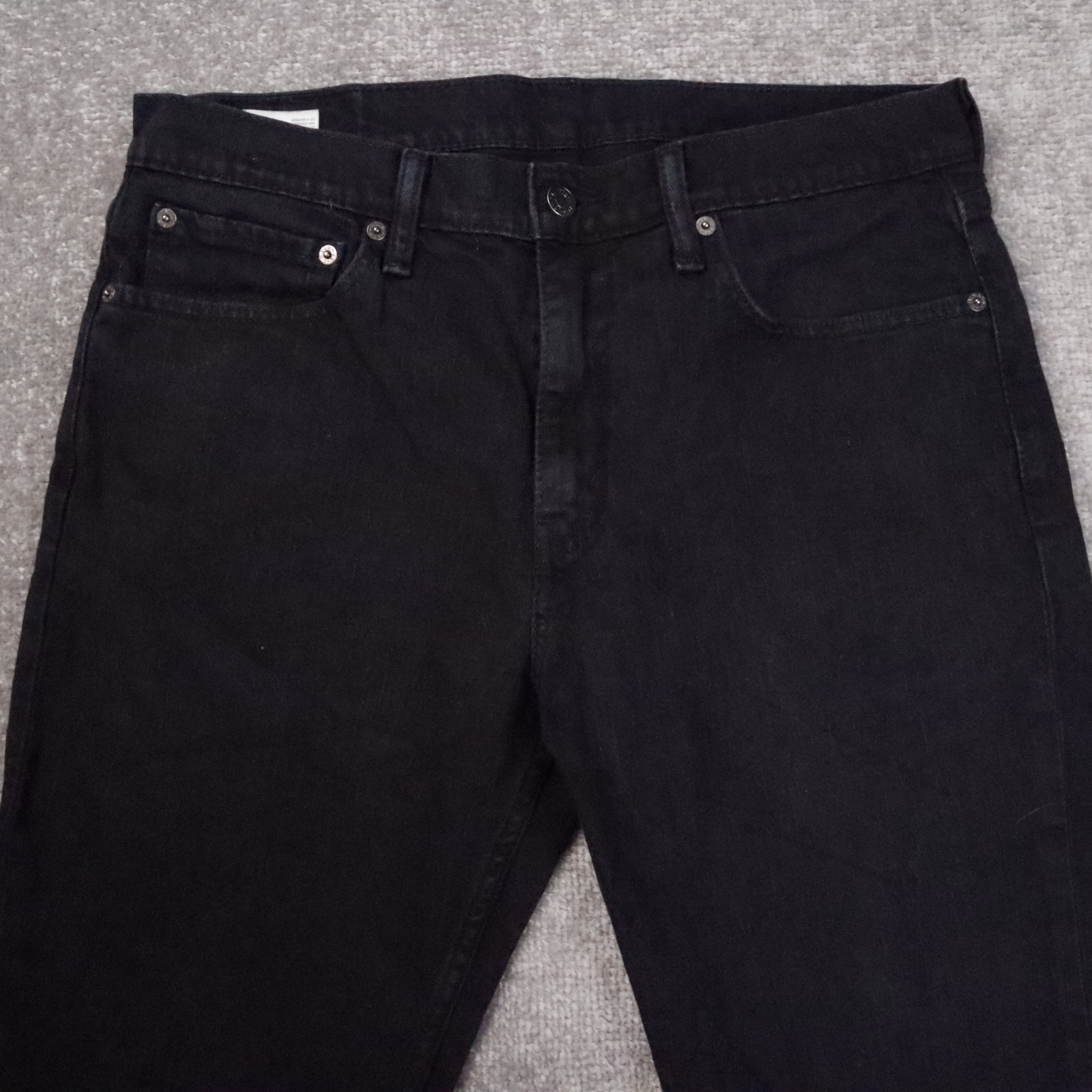 Levi's Mens Straight Leg Slight Taper 34x30 Dark Wash Black Denim Jeans thumbnail 6