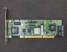 AMCC 3WARE PCI Dual Port RAID Controller Card 700-3189-05 D 9550SXU-4 /8LP