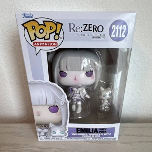 Funko Pop! Vinyl Emilia with Puck Re:Zero #2112 Animation Figure