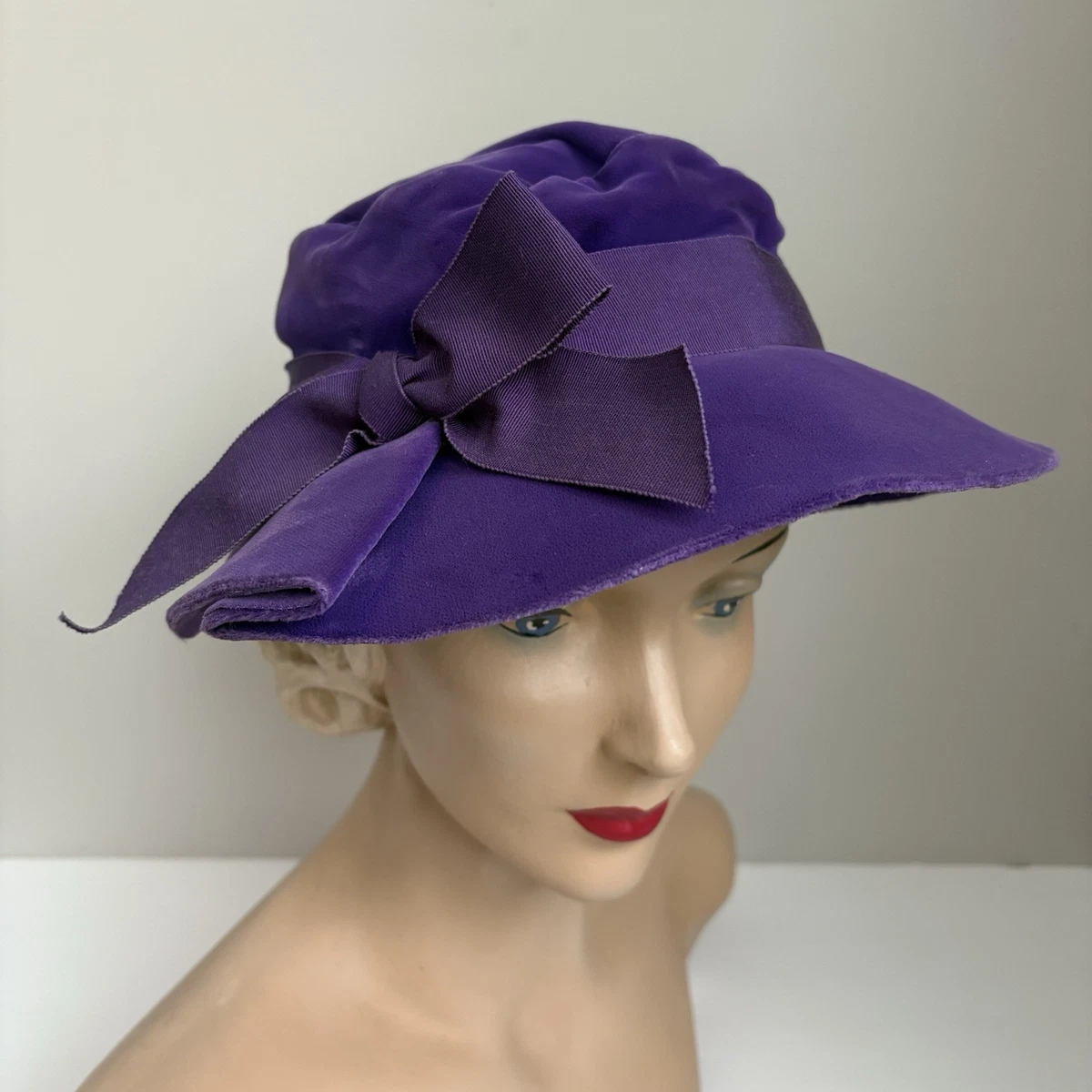 Purple 1950s Vintage Hats for Women for sale | eBay display picture 2