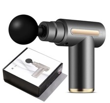 Cordless Massage Gun Percussion Handheld Full Body Gray Battery Powered