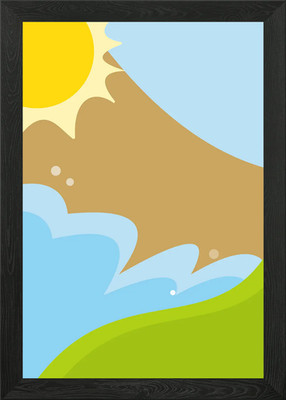 Gerahmtes Wandbild Meerblick Poster Leinwanddruck Bild