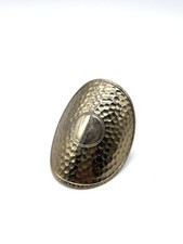 French Barrette Hammered Gold Tone Women's Vtg Metal Hair Clip Made in France 3  