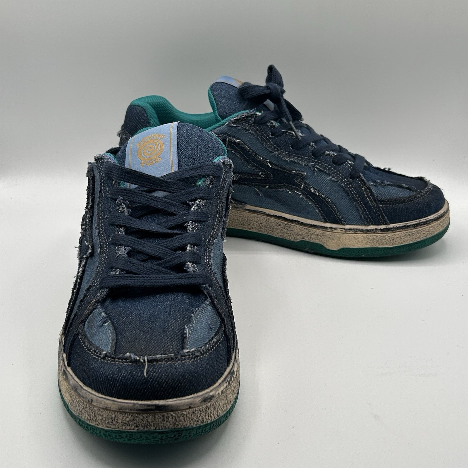 New Skateboard Shoes Men&rsquo;s 10 Round Two Chunkee Skate Shoe Blue Denim