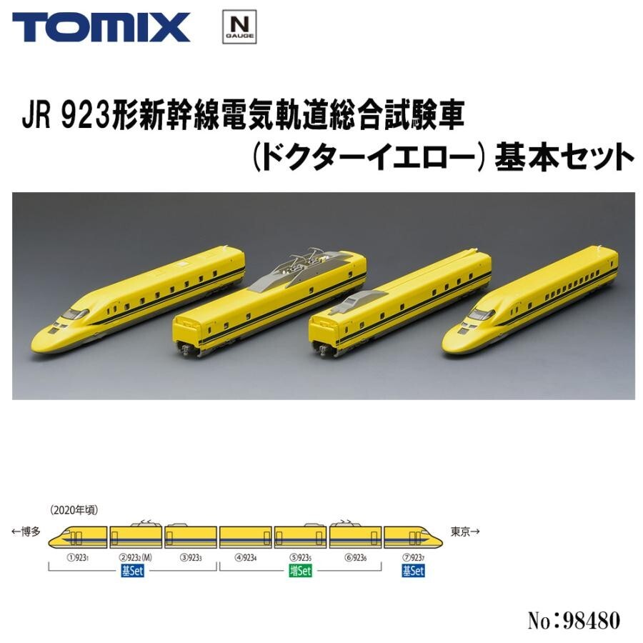 TOMIX N Gauge JR Shinkansen Type 923 Doctor Yellow Basic Set