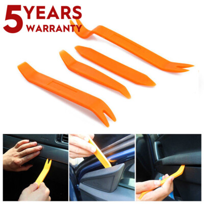 4pcs Auto Trim Removal Tool Radio Panel Dashboard Strong Removal Kit (Orange)
