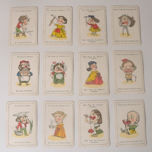 2x Vintage Jaques Happy Families Groteske Figuren Kartenspiel + 1x Box - Bild 16 von 24