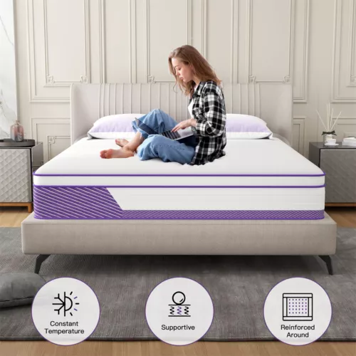 12" 14" Gel Memory Foam Mattress Twin Full Queen King Pocket Spring Bed In A Box