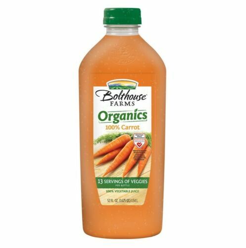 4 packs) (52 oz. /pack *Bolthouse Farms* Organic Carrot Juice - Picture 2 of 3