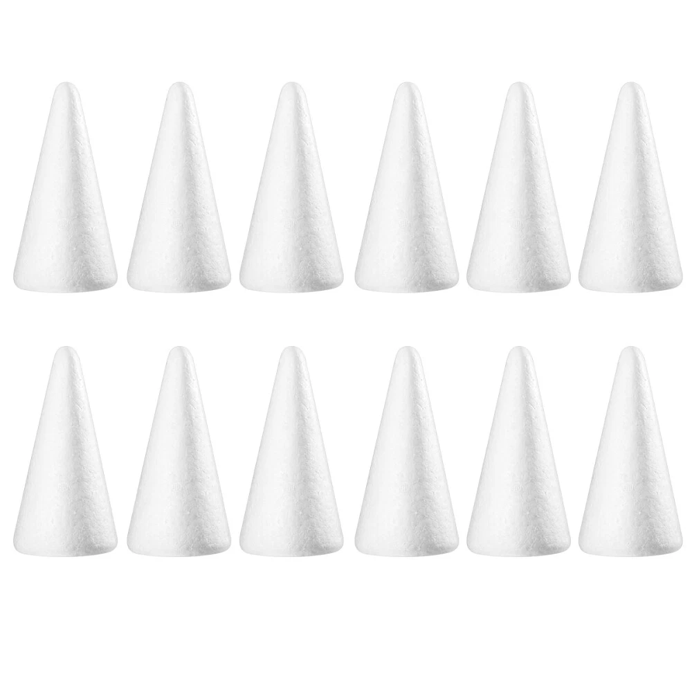 12PCS Styrofoam Tree Cones Styrofoam Cone Crafts Styrofoam Cones Bulk