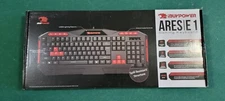 iBuyPower Ares E1 Gaming Keyboard Spill Resistant Black Red Used in Box
