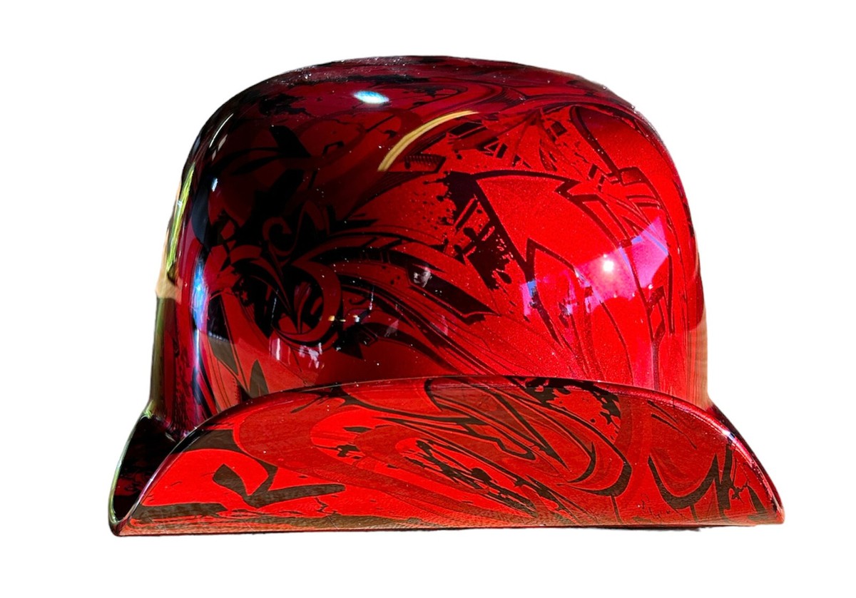 Custom HydroDipped Kandy Red Graffiti 2.0 Mikes Pro Lid novelty