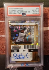 2022 Chronicles Contenders Ticket Cracked Ice /23 Rodolfo Castro Rookie Auto RC