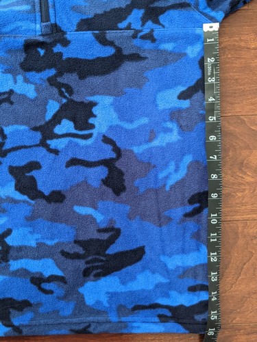 NWT $44 Boys' UA Camo Fleece ¼ Zip Pullover Jacket Size YLG Midnight Navy Blue - Picture 23 of 23