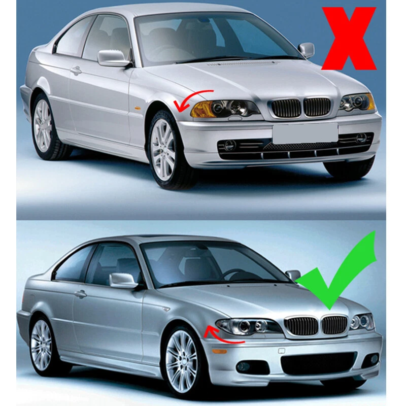 For 2003-06 BMW E46 Coupe 330Ci 325Ci LCI Gloss Black Front Kidney Grill Grille Foto 3 de 4