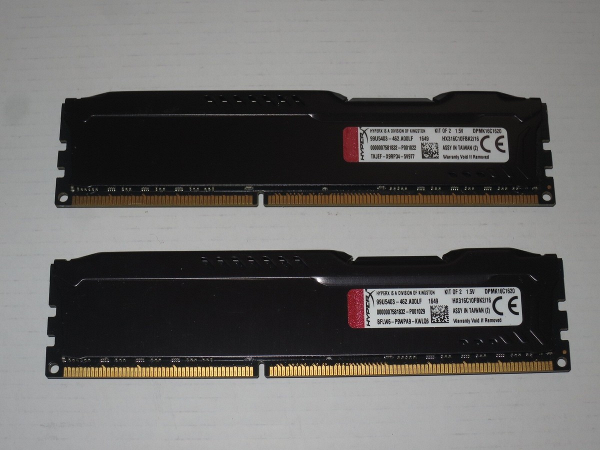 16GB (2x8GB) Kingston HyperX Fury DDR3 1600 (PC3 12800) Memory