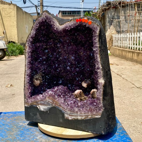174.6LB Large natural amethyst geode quartz crystal cluster cathedral energy hea - 第 10/22 張圖片