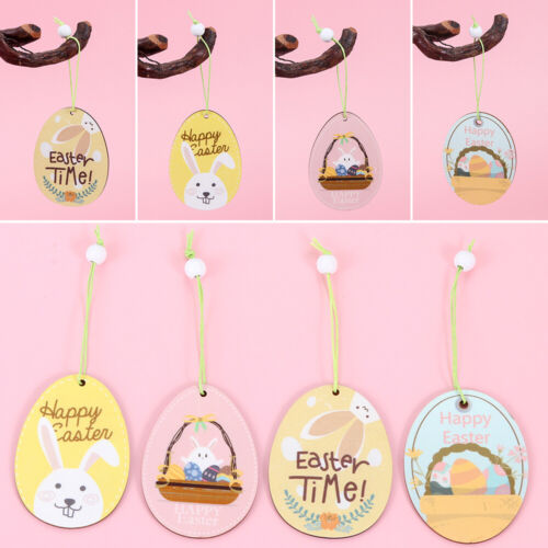 Supplies Wooden DIY Craft Happy Easter Easter Rabbit Home Decoration Bunny Egg - Picture 1 of 16