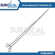 Rochester Pean Hemostat Forceps 24" - Straight Stainless Steel German Grade