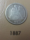 1887 Seated Liberty Dime (Estate Fresh) (Set Break)