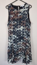 Reiss Mia Dress Patterened Lined Sleeveless Size 10