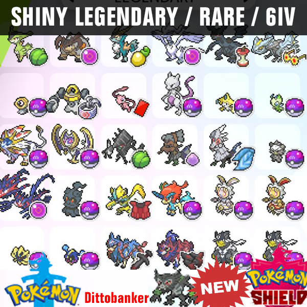 Pokemon Sword & Shield✨ALL CROWN TUNDRA (60) SHINY LEGENDARY Bundle ✨6IV